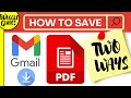 Save Gmail as PDF - 2 ways to download