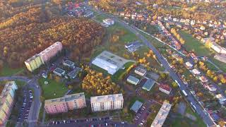 Jirkov  a Chomutov z výšky (SČ) 11.3.2017 4K