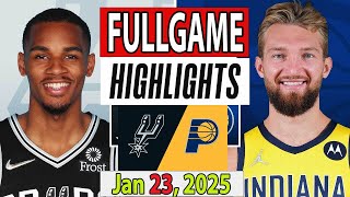 San Antonio Spurs vs Indiana Pacers FULLGAME Qtr JAN 23, 2025 Highlights | NBA SEASON