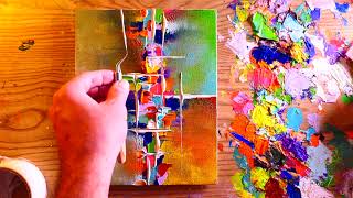 Contemporary Abstract Painting In Acrylics | Step By Step | Relaxing Ambient Vibes