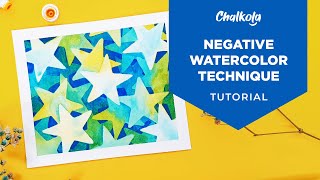 Negative Watercolor Art Technique [Easy Tutorial]