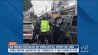 Conflicto entre agentes de tránsito y el conductor de un vehículo