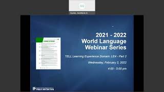 World Language Webinar TELL Criteria LE4 - Part 2
