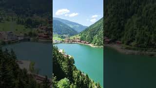 Uzungöl'ün seyir terası manzarası.Trabzon Çaykara.