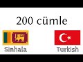 200 cümle - Seylanca - Türkçe