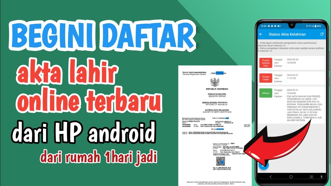 Cara Membuat Akta Kelahiran Online - YouTube