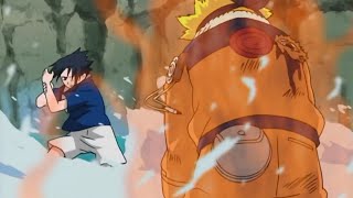 Naruto usa o poder da Kurama pela primeira vez contra Sasuke - Naruto vs Sasuke | Naruto Dublado