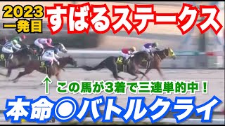 【 すばるステークス 】新年1発目！本命◉バトルクライで三連単的中！