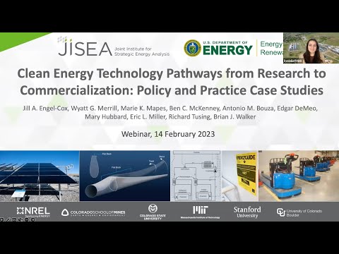 Pathways for Clean Energy Technology: From Research to Commercialization Webinar