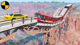 Cars vs Collapsing Bridge Accidents 😱 BeamNG.Drive