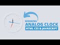 Working Analog Clock using HTML CSS & Javascript | Neumorphsim UI Design
