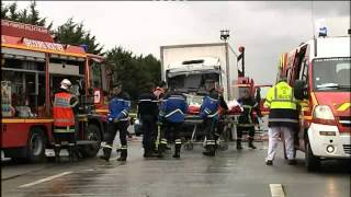 Accident entre 2 poids-lourds à Rennes