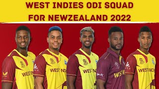 West Indies ODI Squad vs New Zealand 2022| West Indies vs New Zealand ODI Series| WI VS NZ