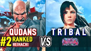 T8 🔥 QUDANS (#2 Ranked Heihachi) vs T R I B A L (Nina) 🔥 Tekken 8 High Level Gameplay