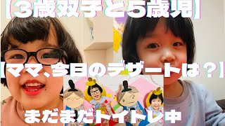 3歳双子【トイレトレーニング】【言葉の発達障害？】　#便秘【狭いアパート暮らし】