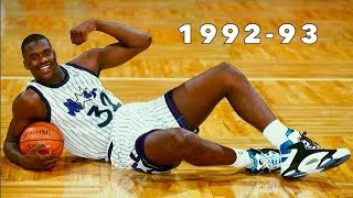 Rookie of the Year Shaquille O'Neal 1992 93 Full Season Highlights