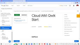 Cloud IAM Qwik Start || Lab Tutorial | Step By Step Tutorial || GDSC 2023