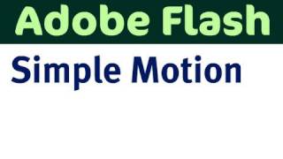 Simple Motion with Flash CS4