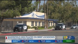 Bakersfield High School placed on a brief lockdown