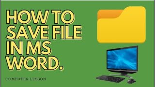 HOW TO SAVE FILES IN MS WORD - (tagalog version) Paano mag save ng files sa folder.