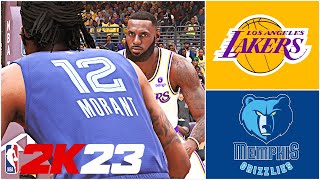 Memphis Grizzlies vs. Los Angeles Lakers NBA Regular Season Game Simulation | NBA2K 23 Gameplay PS5