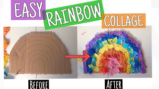 Easy rainbow collage | kids craft ideas