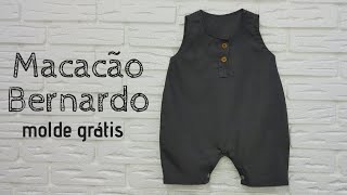 Macacão Bernardo Fácil e Estiloso #Moldegratis #Patronesgratis #Freepattern