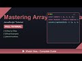 🎓 Mastering Array.map() in JavaScript - Complete JavaScript Tutorial