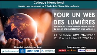 Introduction du Colloque international "Pour un Web des lumières"