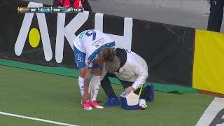 Wahlqvist fastnar med foten - tvingas utgå - TV4 Sport