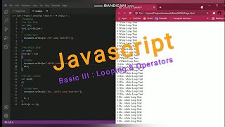 JS Basic III : Looping & Operators.With Visual Studio Code