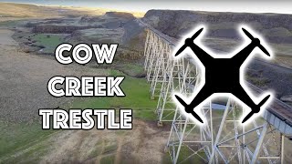 Columbia Plateau Trail: Cow Creek Trestle - Drone Flyover 4K