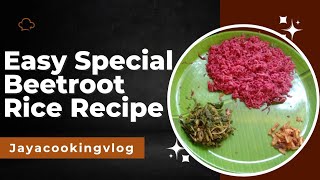 Lunch box recipe Beetroot Rice|| 5 ನಿಮಿಷದಲ್ಲಿ ಮಾಡುವ ಬೀಟ್ರೂಟ್ ಅನ್ನ #Beetroot#Rice#villagecooking