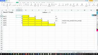 75 - Pascals Triangle - Dynamic Programming approach