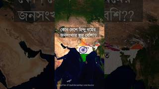 কোন দেশে হিন্দু ধর্মের সংখ্যা বেশি?😱😱#shorts #map