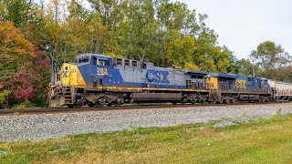 CSX Freight Q367 - YN2 AC4400CW #282 K5LA \u0026 YN3 ES44DC #5414 - Unionville Ohio Oct 2020