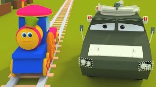 ボブ電車| 軍隊キャンプを訪問| 軍用車両を学ぶ| 軍事兵器 | Bob The Train | Visit To Army Camp | Learn Military Vehicles