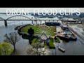 The Flood | 4k Aerial Drone Footage of Downtown Davenport Flood