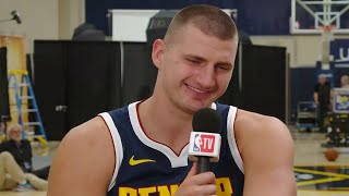 Nikola Jokić on Celebrating Nuggets Championship in Serbia | NBA Media Day 2023