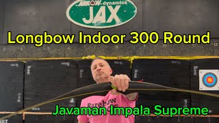 Shooting the indoor 300 round with a longbow