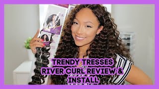 Trendy Tresses River Curl Honest Review \u0026 Install | Summer Crochet Styles Crochet For Beginners 2020