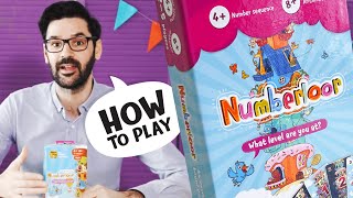 Numberloor by The Brainy Band | How to play | Educational board game for kids 4+, 8+