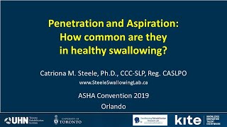 Steele ASHA 2019 Session on Penetration and Aspiration Webinar