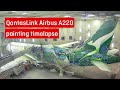 Painting timelapse of QantasLink Airbus A220 'Minyma Kutjara Tjukurpa'