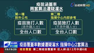 疫苗覆蓋率數據遭疑灌水 指揮中心:2套算法