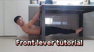 old boy의 frontlever tutorial | 프론트레버 누구나 가능하다