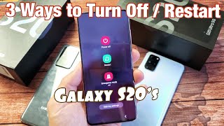 Galaxy S20 / S20+ : How to Turn Off / Power Down / Restart / Shut Off (3 Ways)