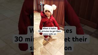 Funny baby in a snowsuit #snowfall #snowday #snowsuit