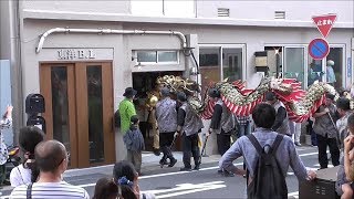 2019 長崎くんち 中日 庭先回り 籠町 龍踊り 築町＆出島町 20191008