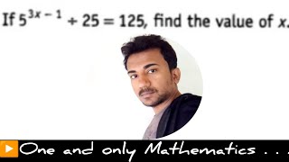 If 5^3x-1 ÷ 25 = 125, find the value of x